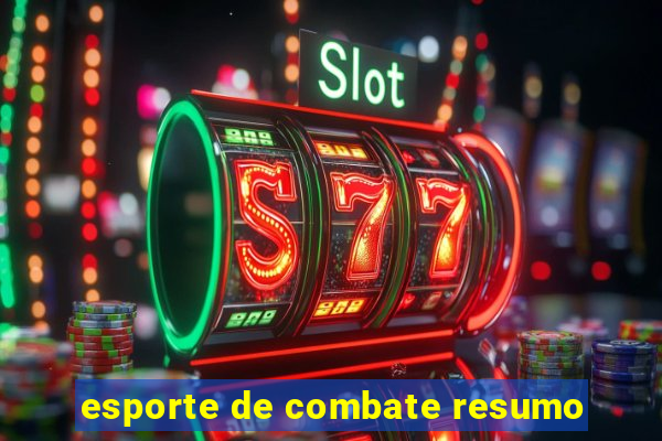 esporte de combate resumo