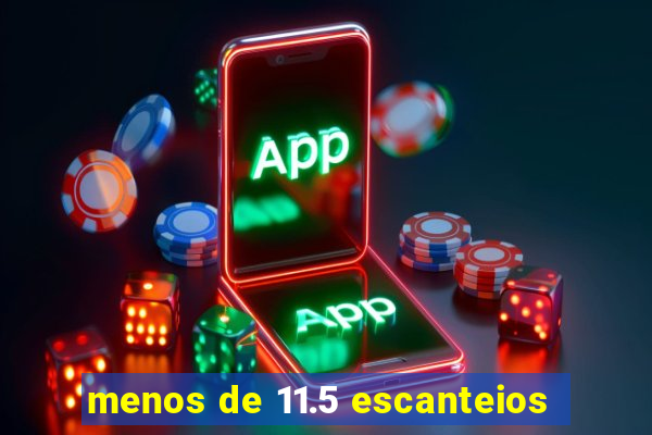 menos de 11.5 escanteios