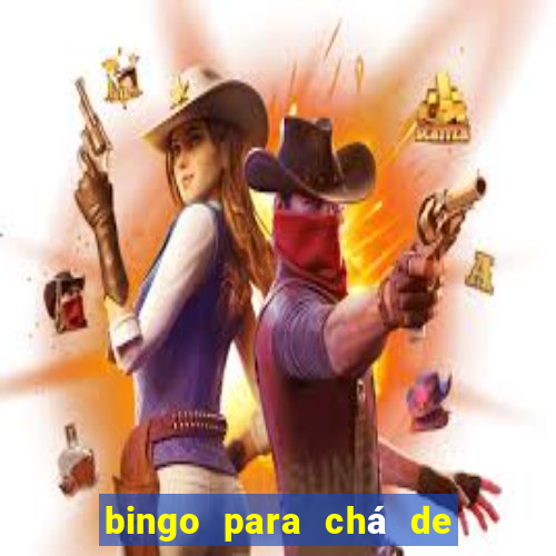 bingo para chá de bebê para imprimir grátis