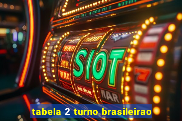 tabela 2 turno brasileirao