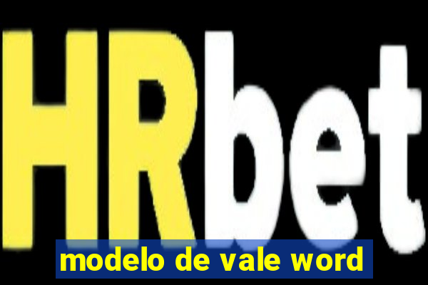 modelo de vale word