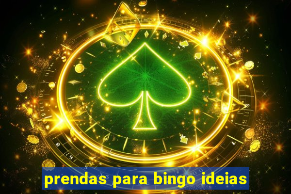 prendas para bingo ideias