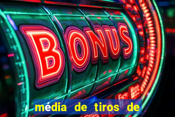 média de tiros de meta por jogo