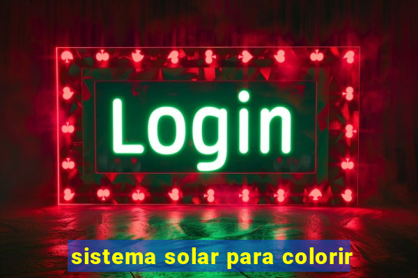 sistema solar para colorir