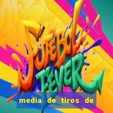 media de tiros de meta por jogo