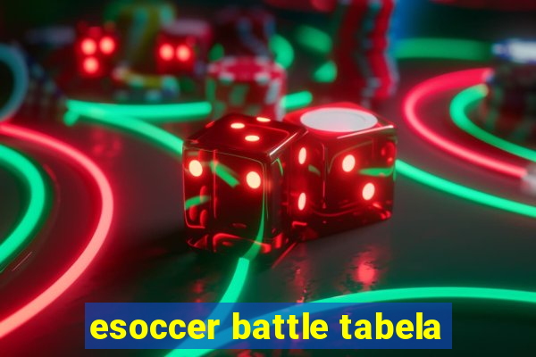 esoccer battle tabela