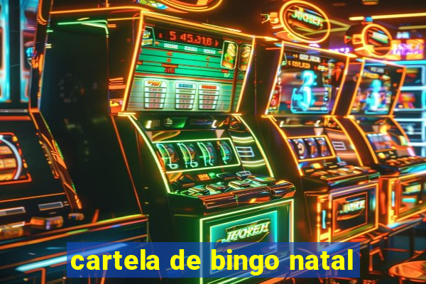 cartela de bingo natal