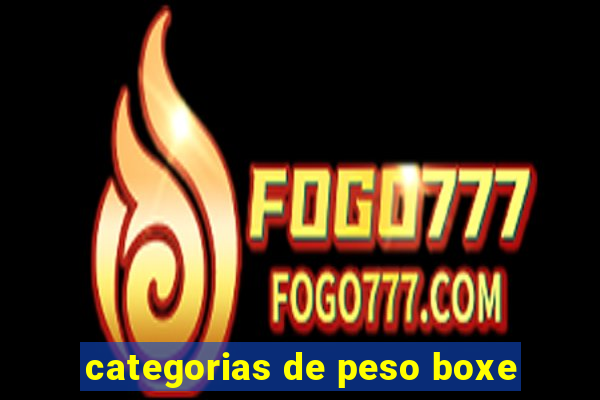 categorias de peso boxe