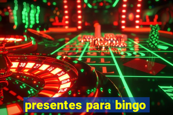 presentes para bingo