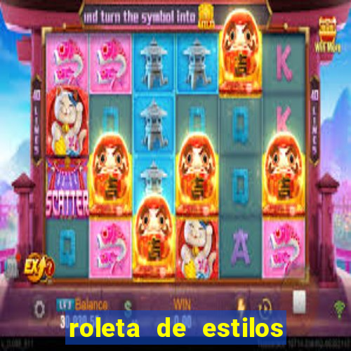 roleta de estilos de roupas