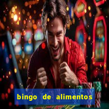 bingo de alimentos saludables para imprimir