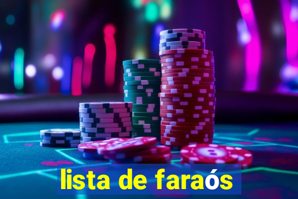 lista de faraós