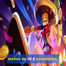 menos de 10.5 escanteios